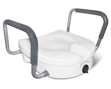 Welby Raised Toilet Seat With Lock and Armrests