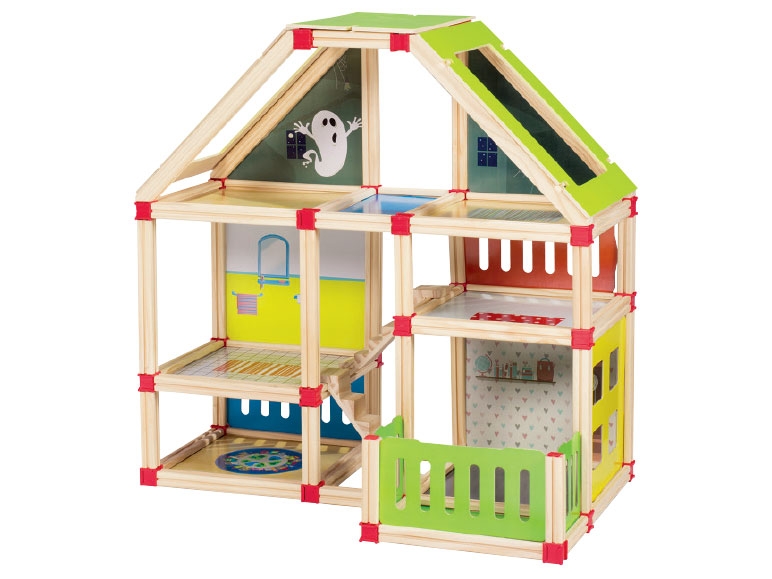 Playtive Junior Wooden Doll's House or Portable Wooden Doll's House Set