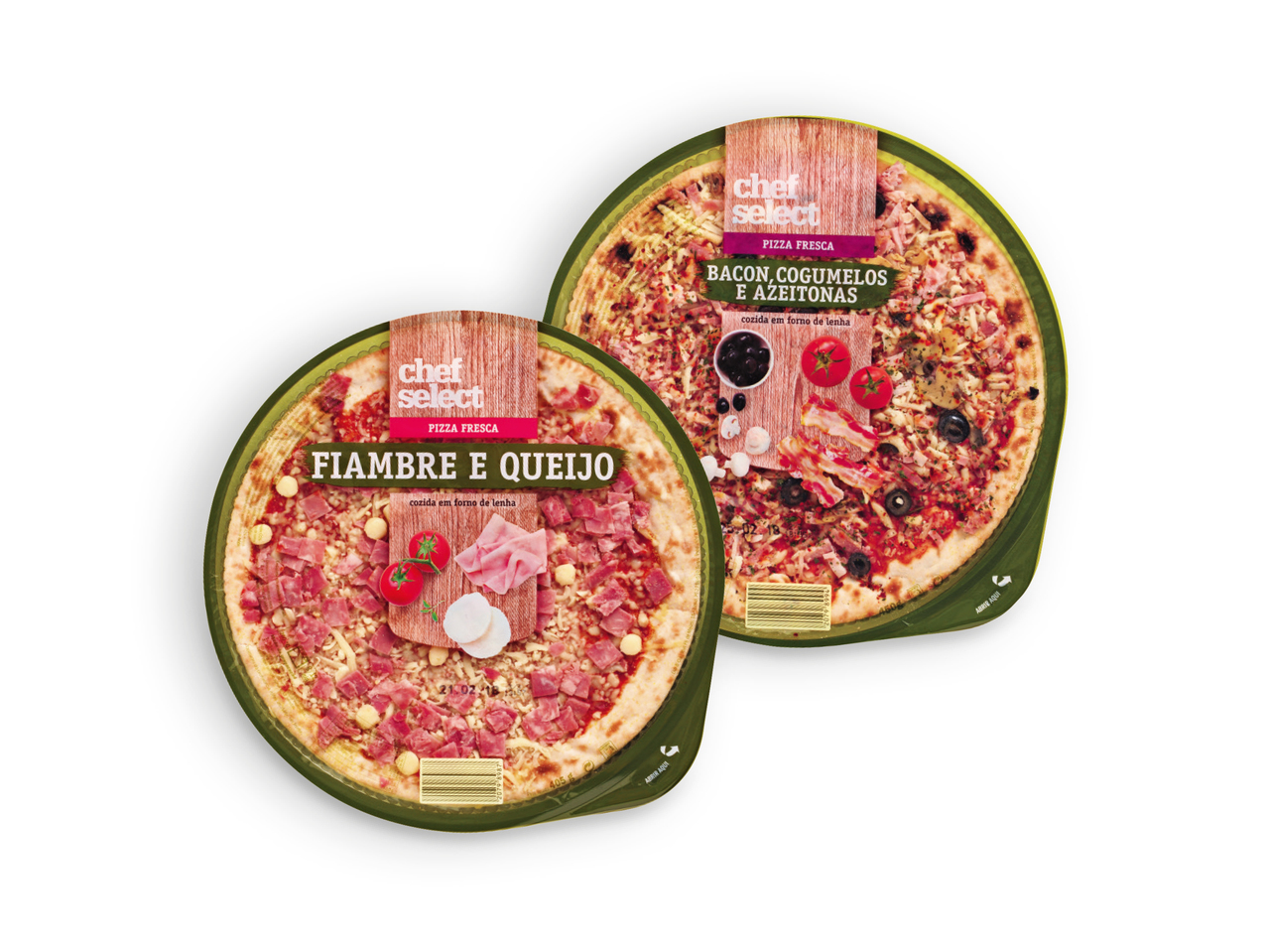 CHEF SELECT(R) Pizza Bacon e Cogumelos / Fiambre e Queijo