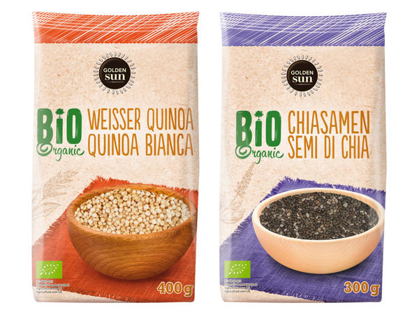 GOLDEN SUN Bio-Quinoa oder Bio-Chia Samen