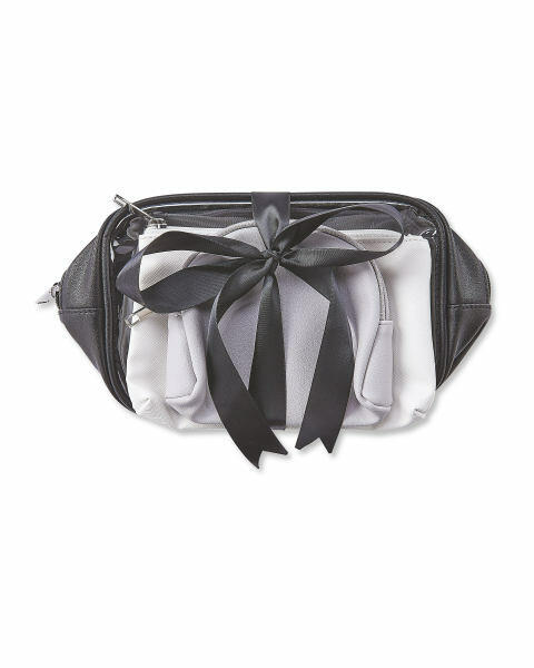 Avenue Black/Grey Cosmetic Bag Set