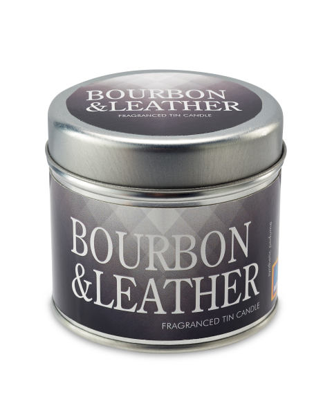 Bourbon & Leather Tin Candle