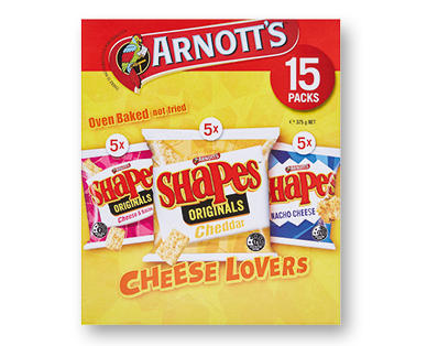 Arnott's Shapes Cheese Lovers Multipack 15pk/375g