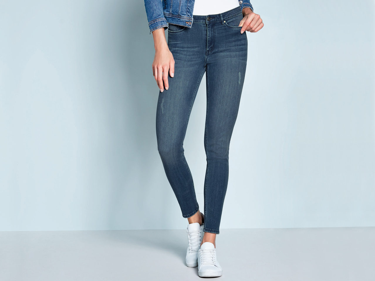 Jeans cu talie înaltă, Super Skinny