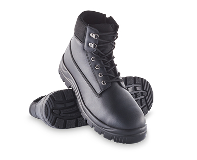Steel Cap Leather Work Boots with Zip