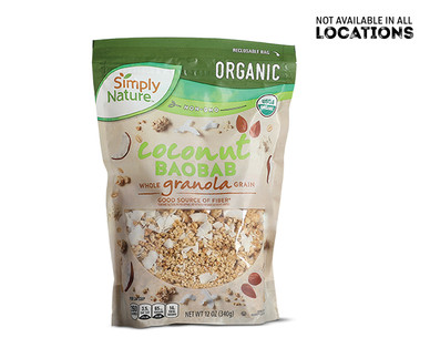 Simply Nature Organic Granola Blueberry Flax or Baobab Coconut