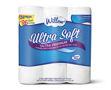 Willow 24 Mega Roll Ultra Soft Bath Tissue