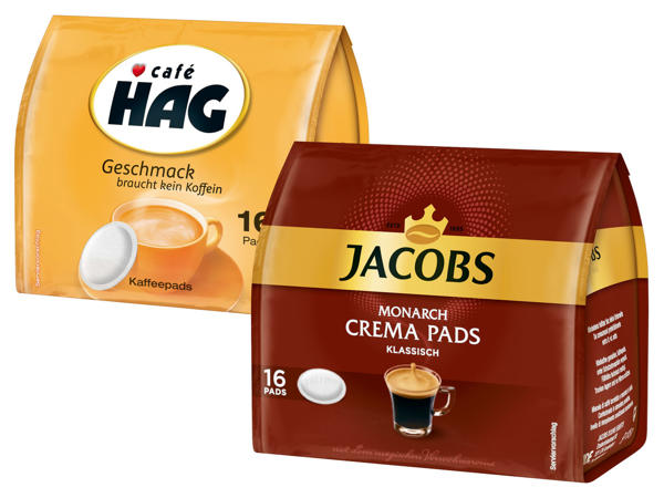 JACOBS/CAFÉ HAG Kaffeepads 16er