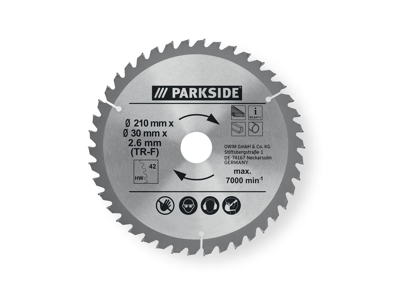 'Parkside(R)' Hoja de sierra circular 210 mm