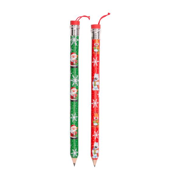 Stor blyant med julemotiver