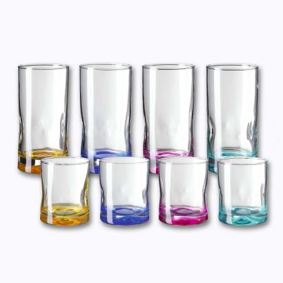 Lot de 4 verres colorés