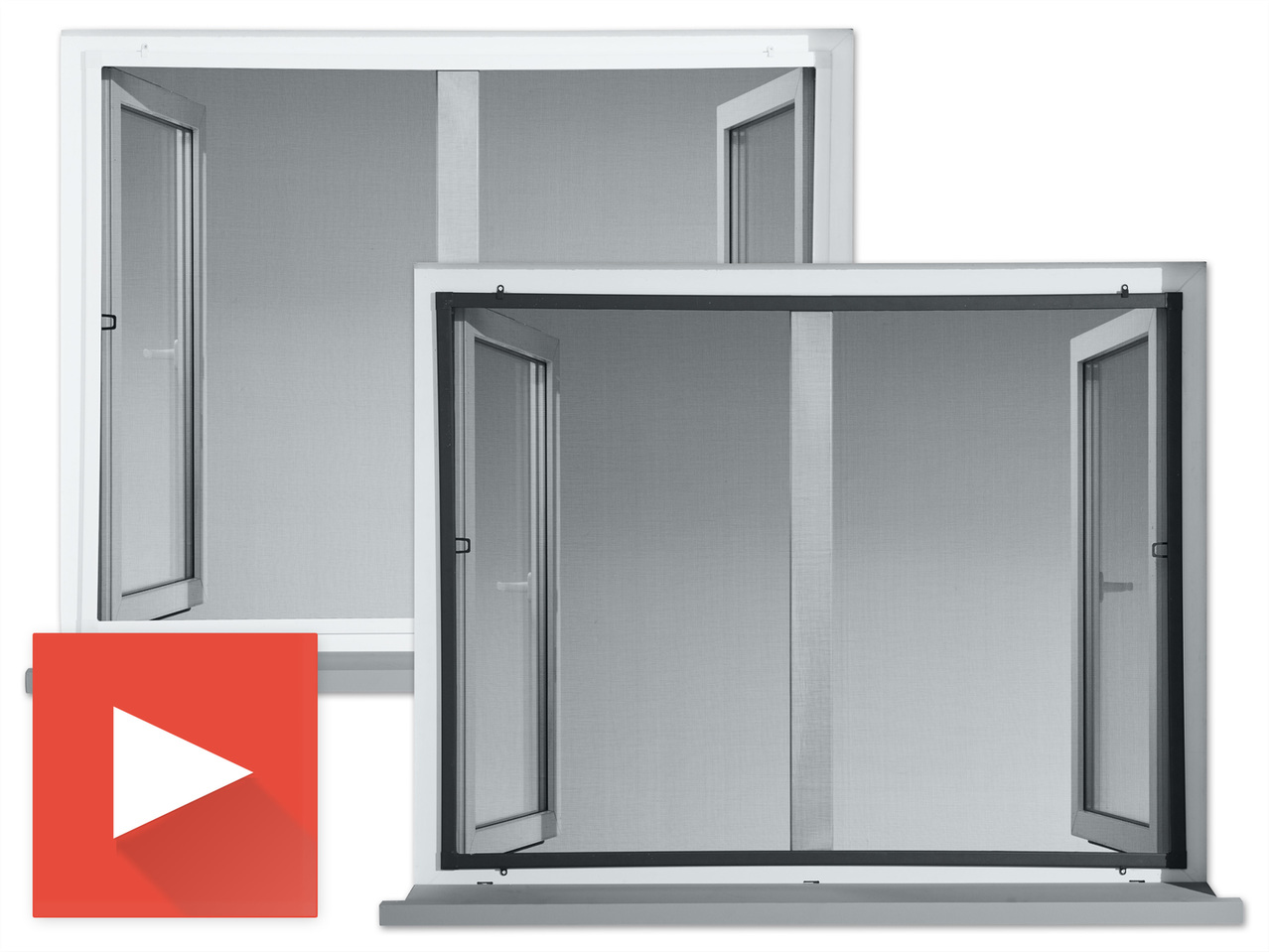 POWERFIX(R)PROFI+ Aluminium-Insektenschutz-Fenster, 130 x 150 cm