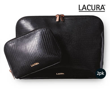 Lacura Leather Cosmetics Bag 2pk