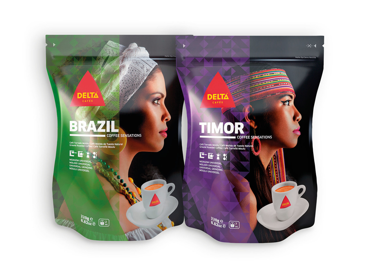 DELTA(R) Café Brasil / Timor / Angola Moagem Universal
