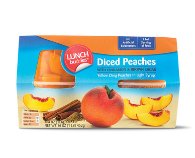 Lunch Buddies Diced Peaches With Cinnamon and Brown Sugar