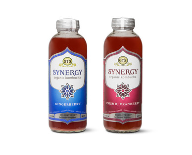 GT's Living Foods Gingerberry or Cranberry Kombucha