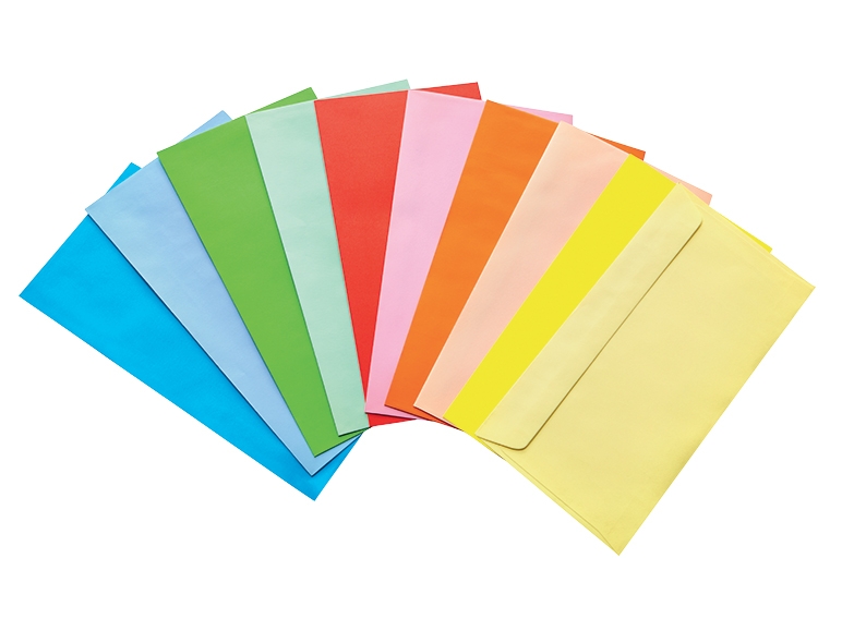 50 enveloppes couleur C6 DL sans fenêtre