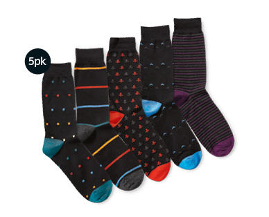 Men's Heel Jacquard Socks 5pk