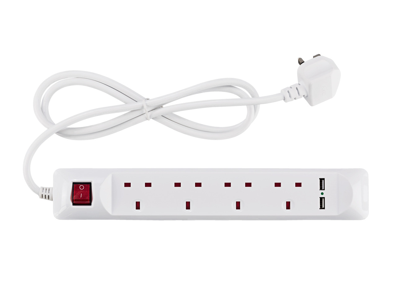 POWERFIX 4 Socket Extension Lead with USB Ports