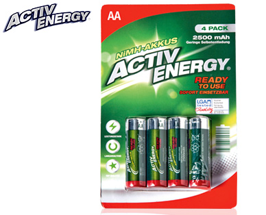 ACTIV ENERGY(R) NiMH-Akkus – Ready to use
