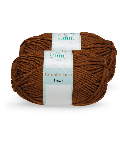 Brown Chunky Yarn 2 Pack