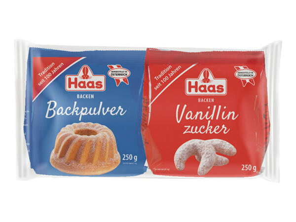 HAAS Backpulver und Vanillinzucker