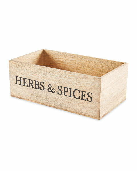 Herbs & Spices Wooden Storage Box