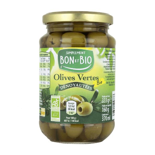Olives vertes denoyautées Bio