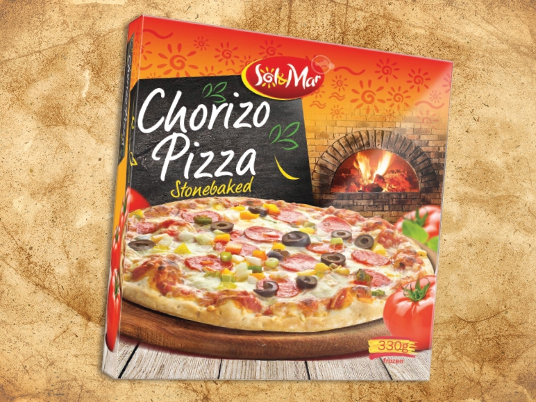 Pizza cu salam Chorizo