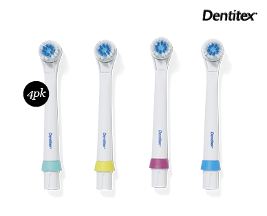 DENTITEX PROFESSIONAL TOOTHBRUSH REPLACEMENT HEADS 4PK