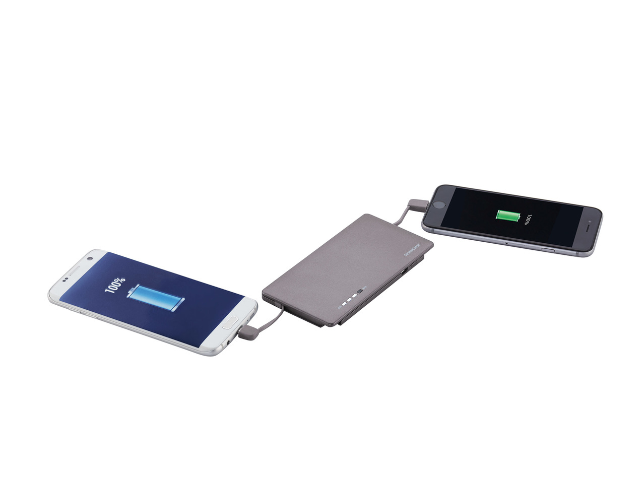Silvercrest Power Bank with Integrated Cables1