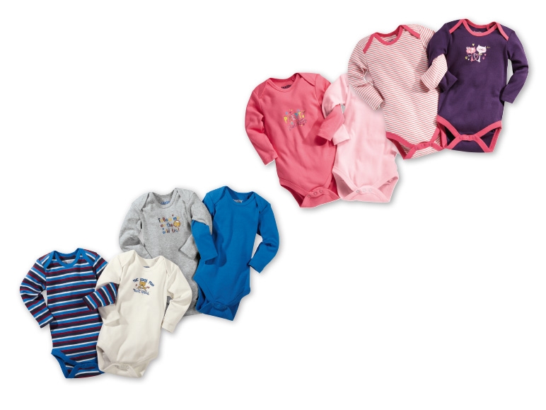 Lupilu Baby Boys' or Girls' Long-Sleeved Body Suits