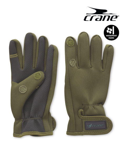Crane One Fold Green Fishing Gloves