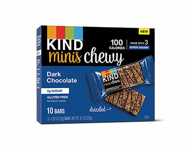 KIND Snacks Mini Chewy Bars Dark Chocolate or Peanut Butter