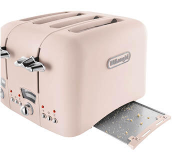 De'Longhi 4-Slice Pink or Green Argento Toaster
