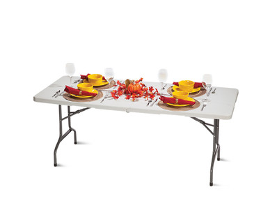 Easy Home 6' Folding Table with Wheels