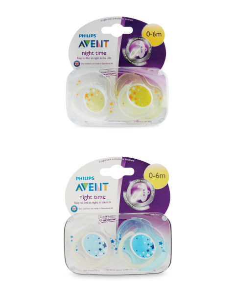 Avent Glowing Soothers 0-6 Months