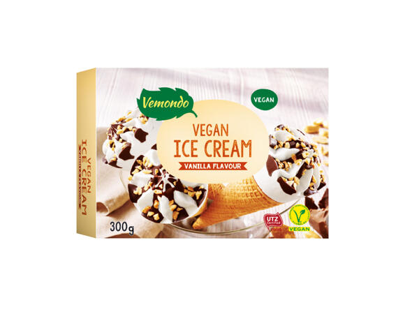Vegan Vanilla Ice Cream Cones