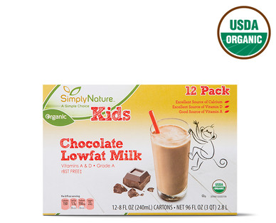 SimplyNature Organic Chocolate Lowfat Milk