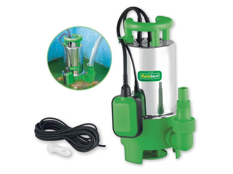 Florabest(R) 1,100W Submersible Dirty Water Pump