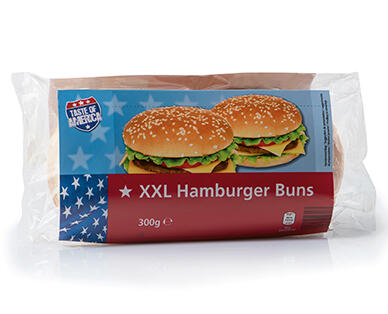 TASTE OF AMERICA XXL hamburgerzsemle, 4 darab