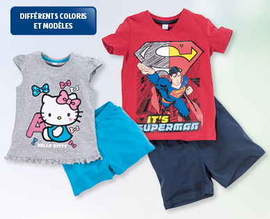 Vêtements de nuit pour petits enfants SUPERMAN/HELLO KITTY/BARBIE(R)/ICH EINFACH UNVERBESSERLICH