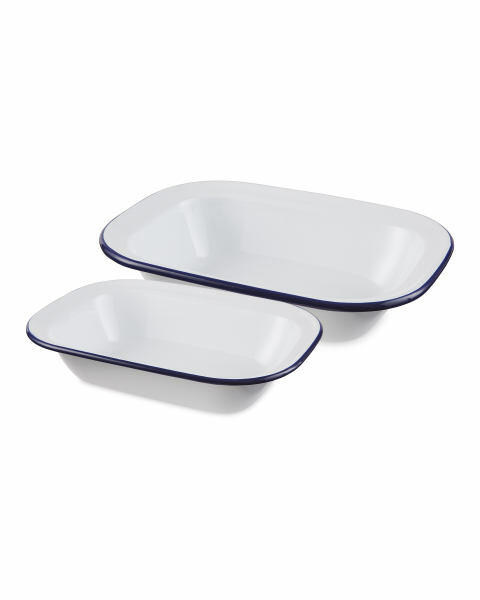 Blue Rectangular Oven Dishes 2 Pack