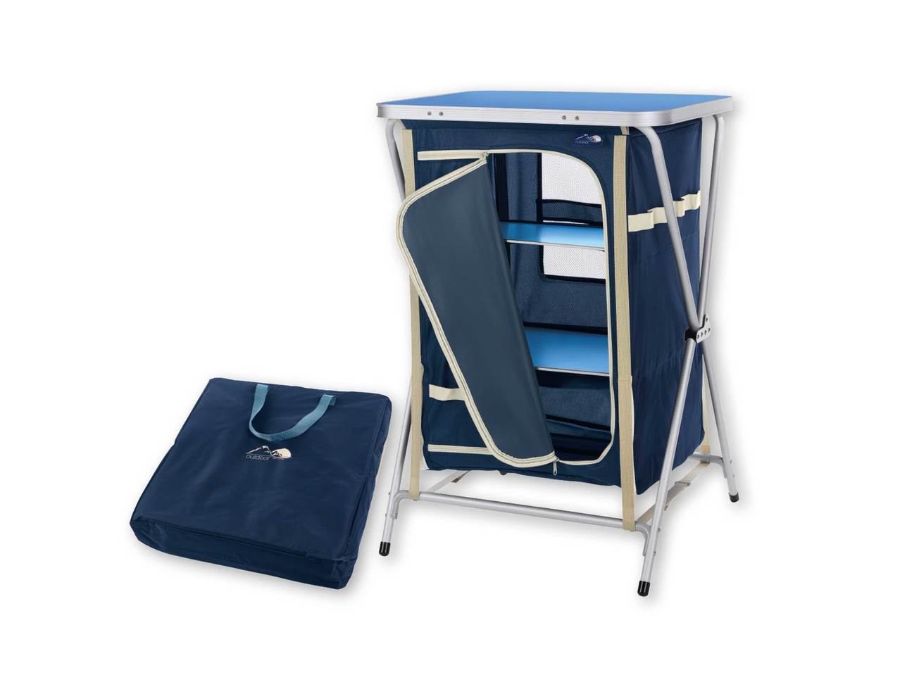 CRIVIT Camping Cupboard with Shelves