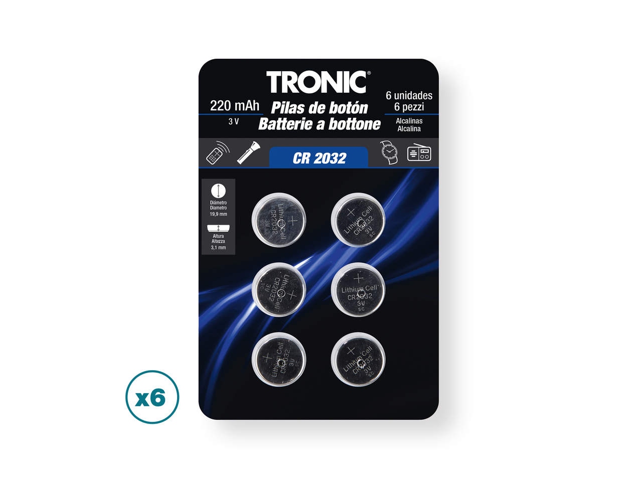 'Tronic(R)' Pilas de botón