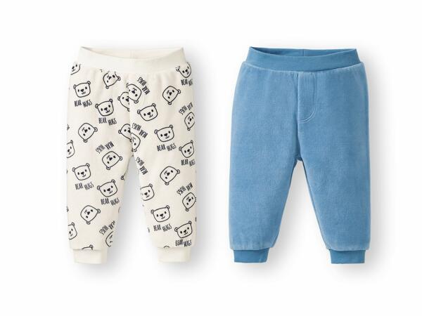 Pantalones de terciopelo azulados bebé pack 2