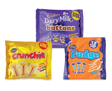 Cadbury Buttons/Crunchie/Fudge Treatsize
