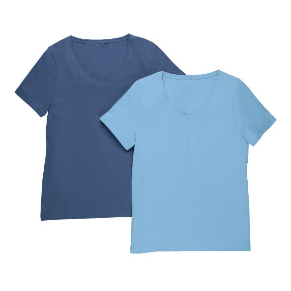 Basic T-shirt voor dames, 2 st.