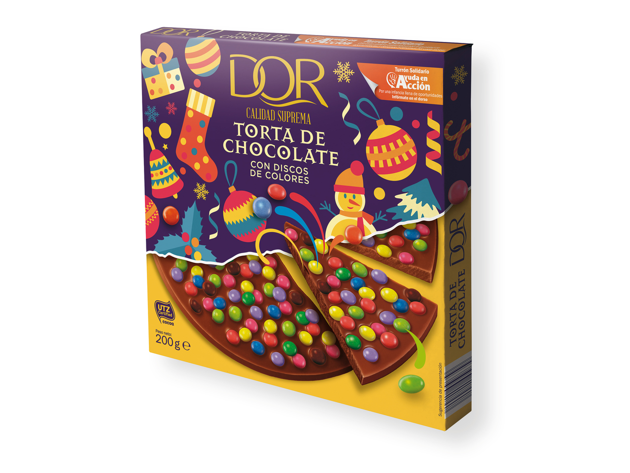 "Dor" Torta de chocolate con grajeas de colores