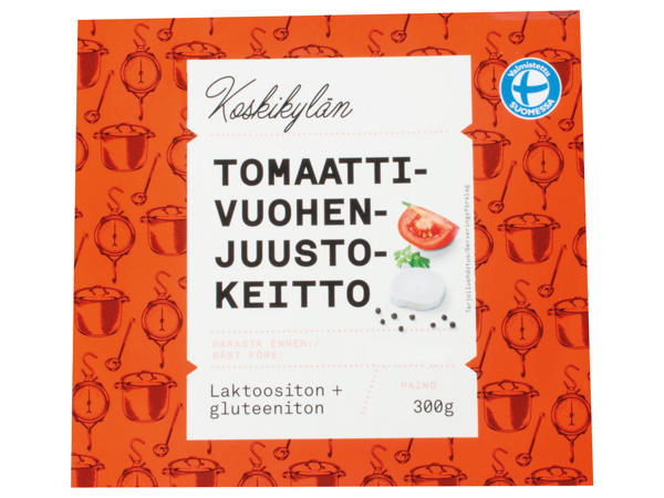 Koskikylän Tomaatti-vuohenjuustokeitto